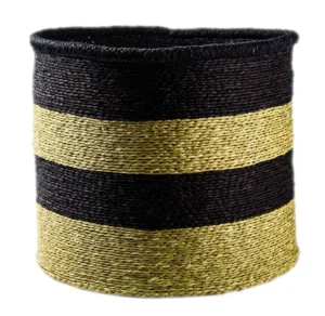 Basket Black Stripe Large in black
