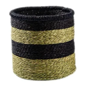 Basket Black Stripe Small in black