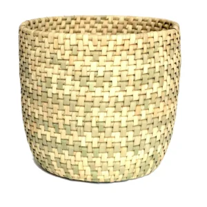 Dune Basket in cream and green