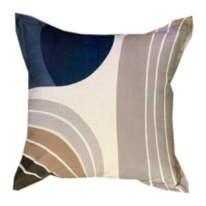 Coast Line Scatter Cushion in navy, beige and cream