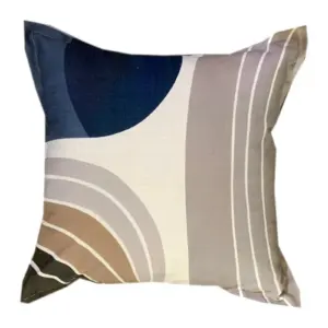 Coast Line Scatter Cushion in navy, beige and cream