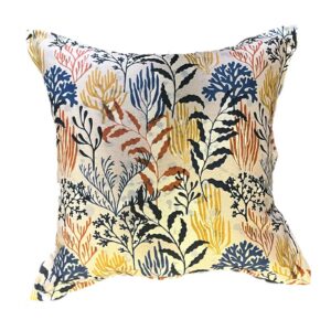 Coralbed Scatter Cushion in cream, navy and orange