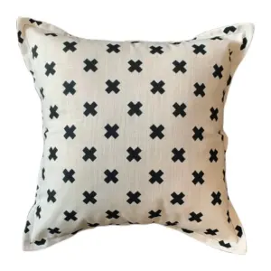 Criss Cross Scatter Cushion in black