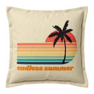 Endless Summer Scatter Cushion in cream, orange and black