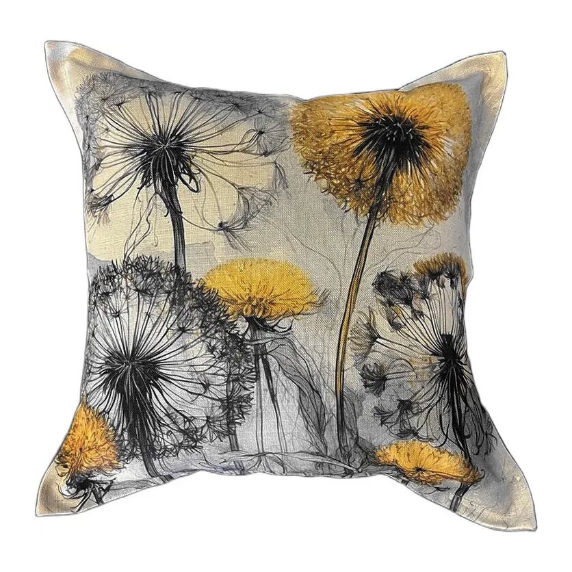 Golden Dandelion Scatter Cushion