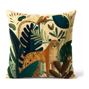 Jungle Rumble Scatter Cushion in cream, green and orange