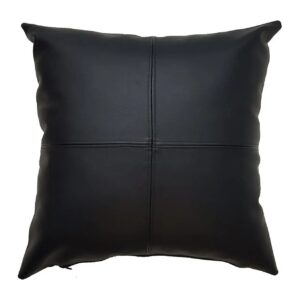 Leather Black Scatter Cushion in black
