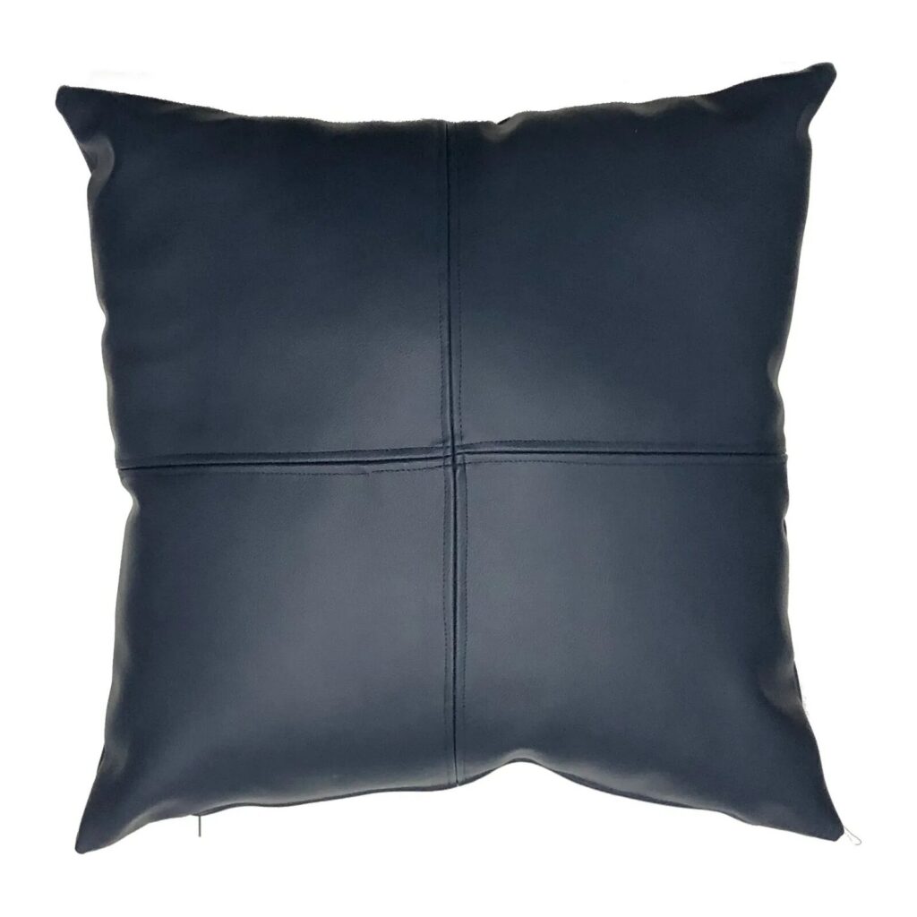 Leather Navy Scatter Cushion in navy