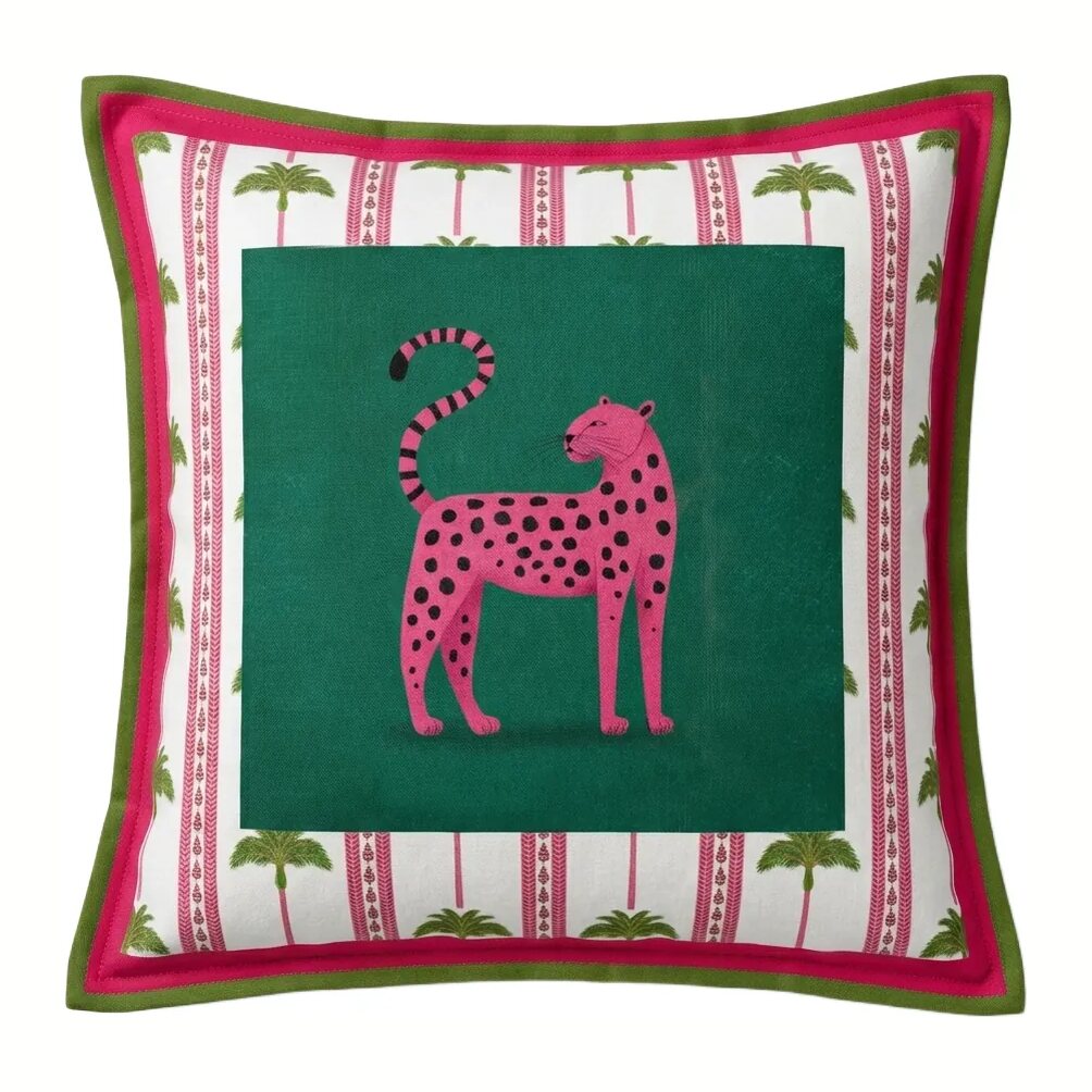 Lime Cheetah Scatter Cushion