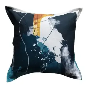 Pluto Scatter Cushion in navy, teal and yellow