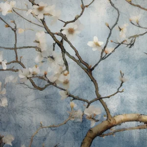 Blossom Placemat in blue and white
