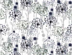 Dandelion Seaside Placemat in white, navy and green