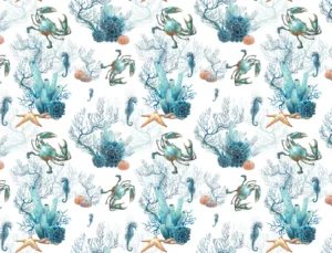 Knysna Placemat in teal, blue and cream