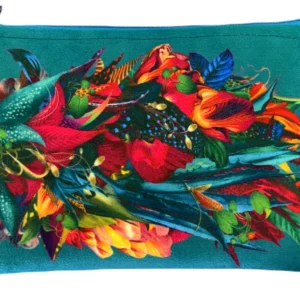 Aloe Teal Velvet Bag in teal