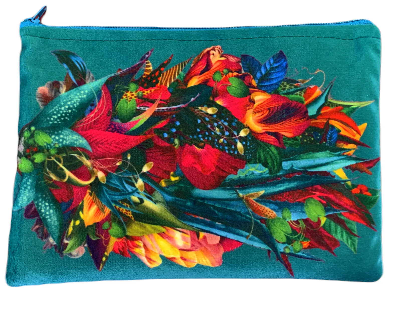 Aloe Teal Velvet Bag