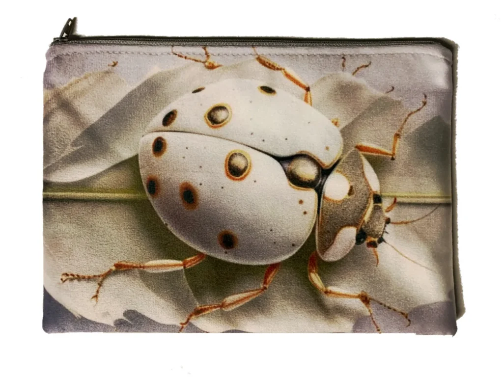 Bambino Velvet Bag in white, grey and orange