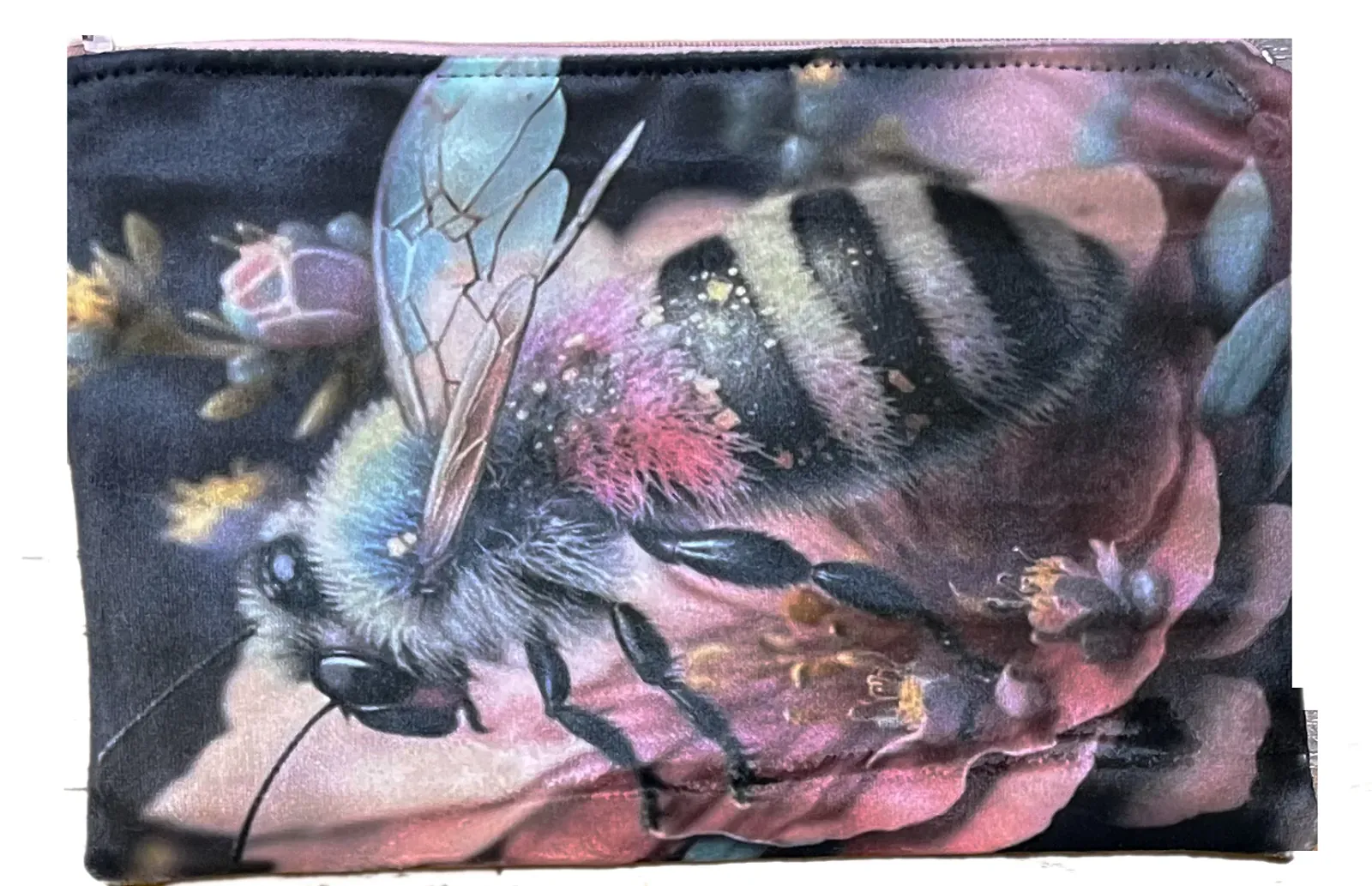 Blush Bee Velvet Bag