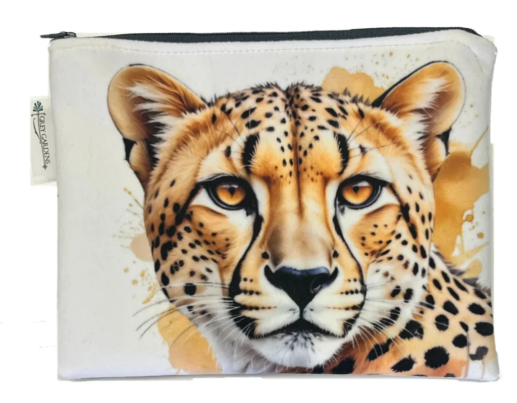 Hunter Velvet Bag in cream, brown and yellow