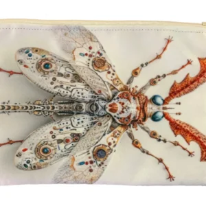Massimo Velvet Bag in cream, orange and blue