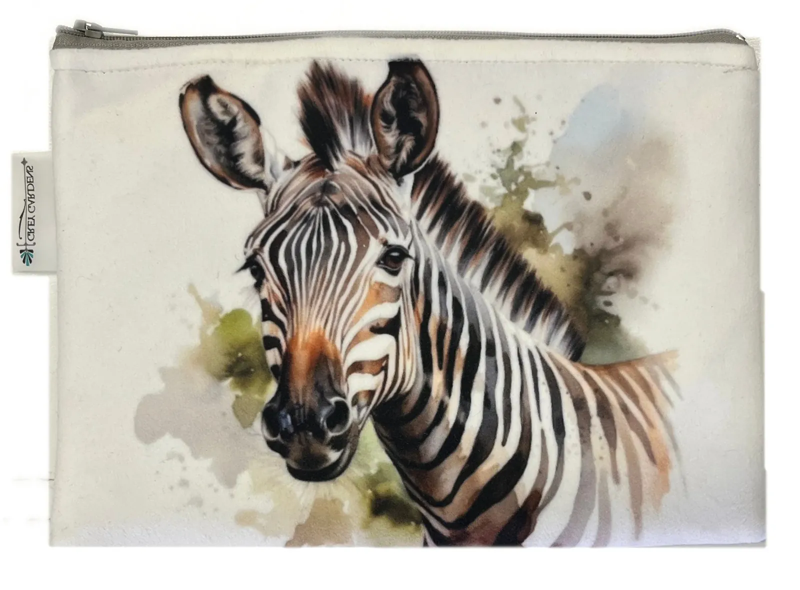 Zebra Brush Velvet Bag