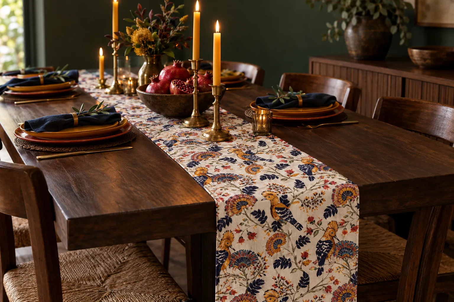 Burnt Hoopoe Table Runner