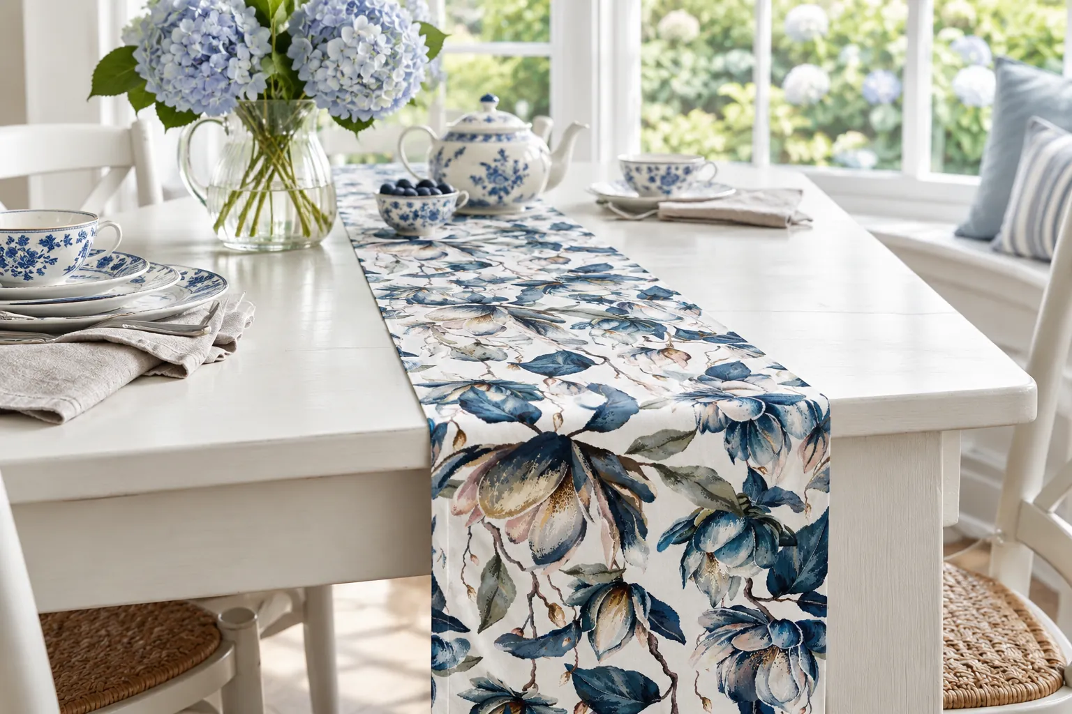 Fog Bloom 02 Table Runner