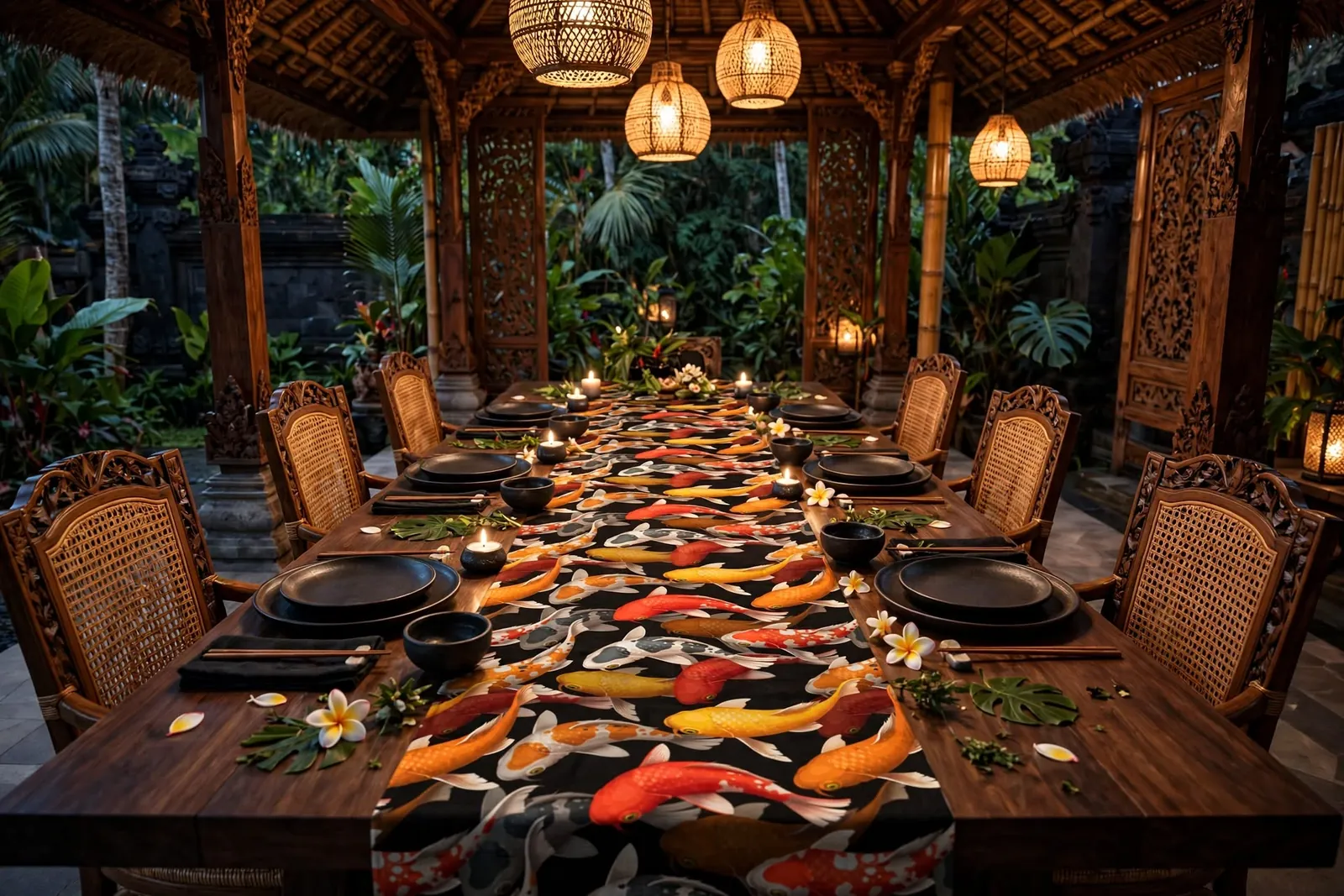 Koi Fish Table Runner