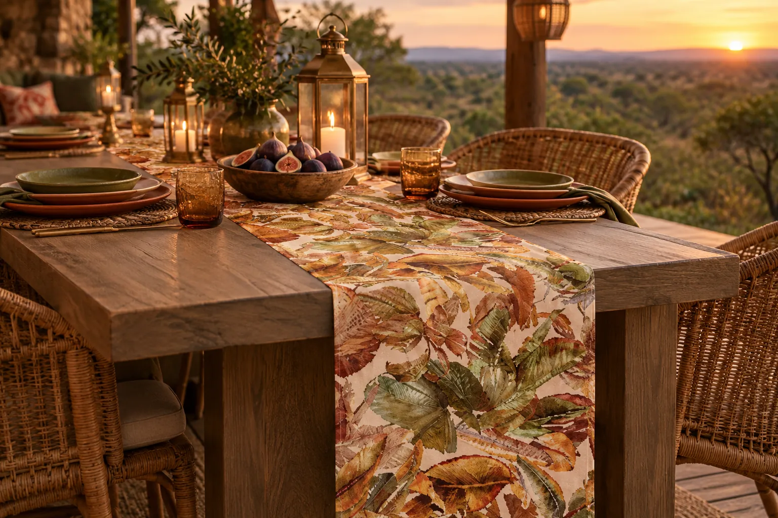 Rust Amazonia Table Runner